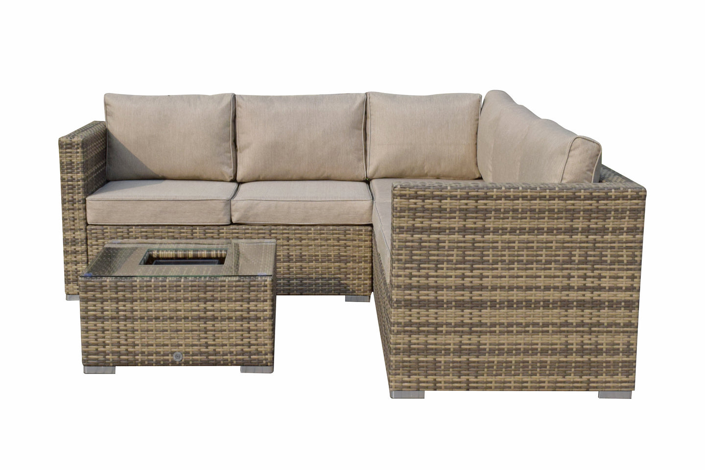 Signature Weave - Outdoor Furniture - Georgia Corner Sofa With Ice Bucket In Coffee Table